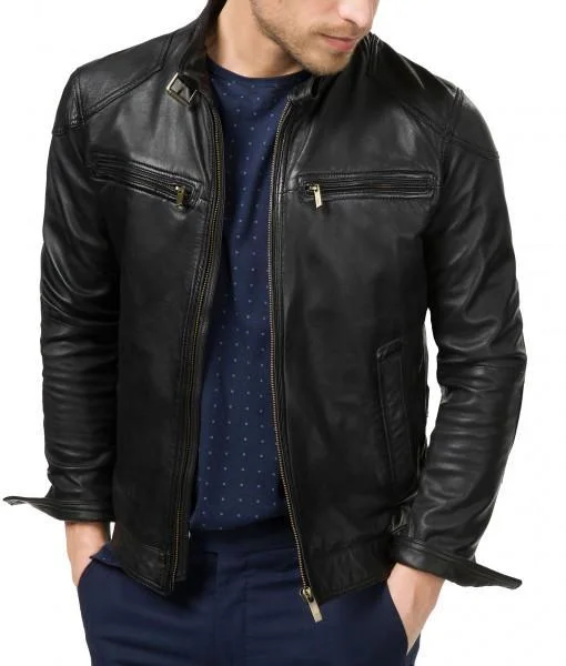 Women’s shearling-lined jackets for cozy comfort -Men Biker Leather Jackets: Bluster