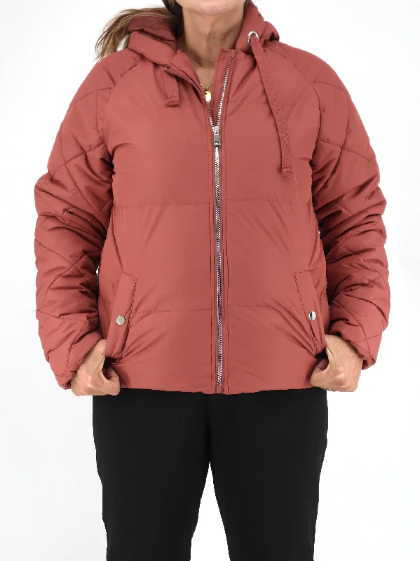 Women’s long sleeve jackets for added warmth -Women's Quilted Puffer Jacket,Pink