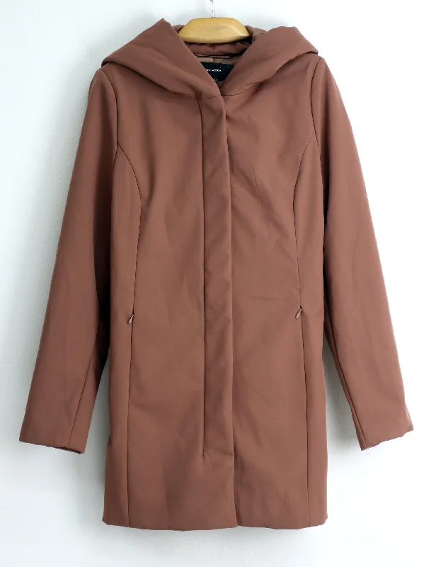 Women’s zippered coats for easy dressing -Women's Plain Jacket,Light Brown