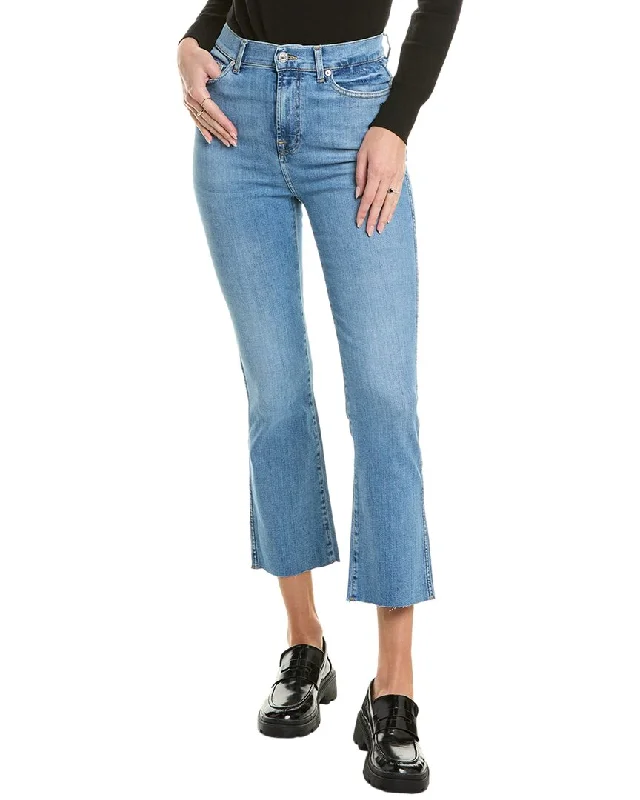 Women’s ripped jeans for edgy look -7 For All Mankind High-Waist Within Slim Kick Jean