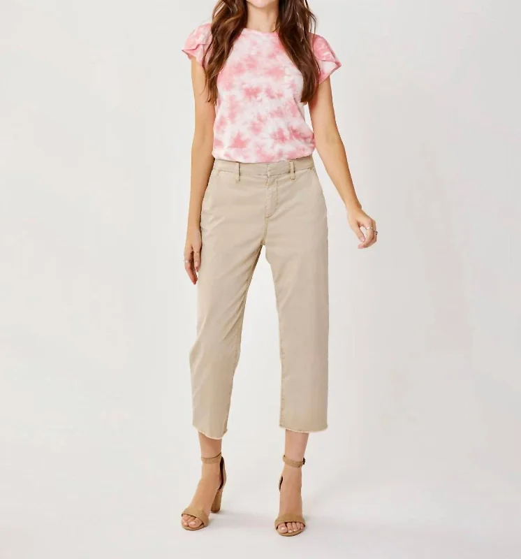 Women’s straight-leg khakis for classic style -Sausalito Pants In Light Khaki