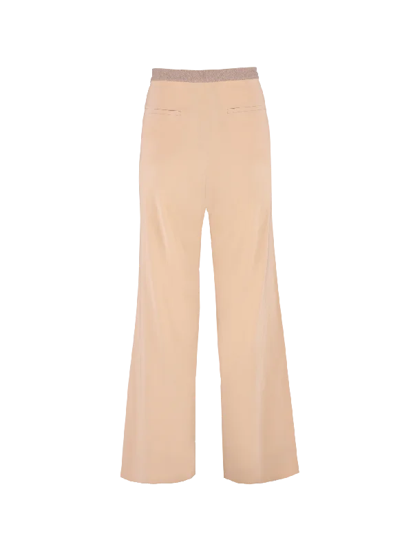 Women’s bootcut denim for classic style -high-waisted silk trousers