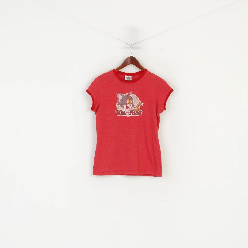 Women’s halter tops for vacation style -Dunnes Stores Tom and Jerry Women 18 L Shirt Red Cotton Cartoon Network Top