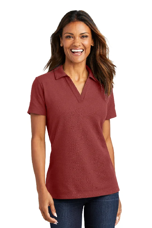 Women’s puffed sleeve tops for bold look -Port Authority Womens C-FREE Pique Short Sleeve Polo Shirt - Garnet Red