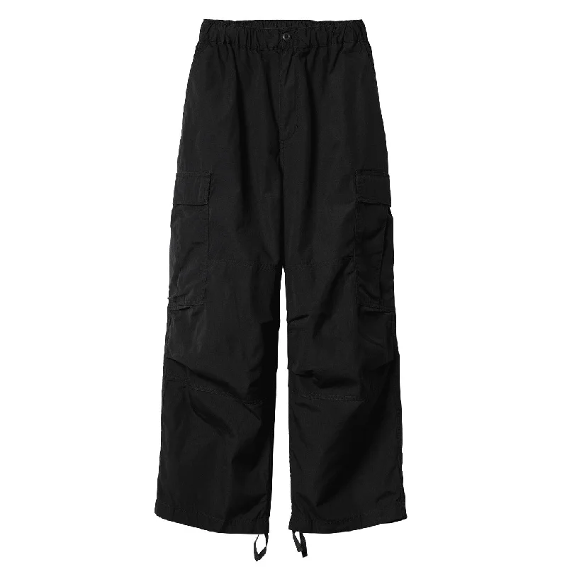 Women’s paperbag shorts for casual chic -Carhartt WIP Womens Jet Cargo Pant Black Rinsed