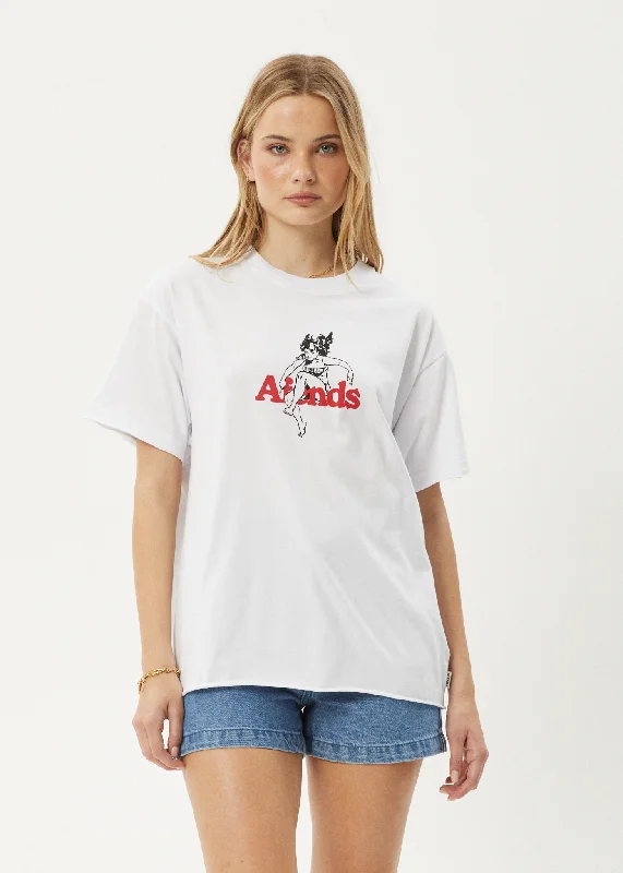 Women’s statement tops for bold fashion -AFENDS Womens No Fury - Oversized Tee - White