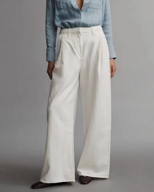 Women’s fleece pants for cozy warmth -Greene St Pant In Wht