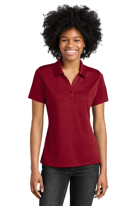 Women’s relaxed fit tops for comfortable wear -Sport-Tek Womens Competitor Moisture Wicking Short Sleeve Polo Shirt - Deep Red