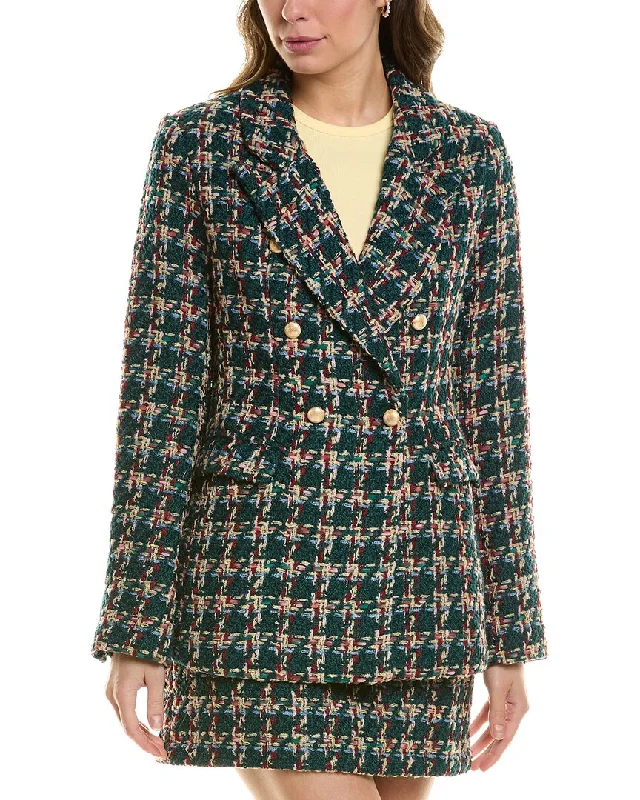 Women’s trench-style jackets for rainy days -FATE Tweed Blazer