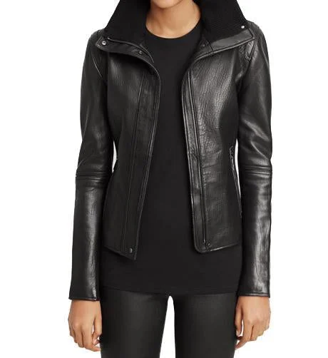 Women’s wool coats for stylish warmth -Women Classic Leather Jackets: Nina