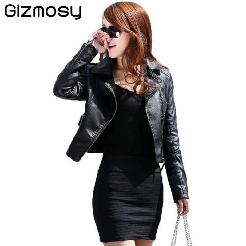 Women’s tailored jackets for polished look -Vintage PU Zipper Leather Jacket Women....The Jacket Planet