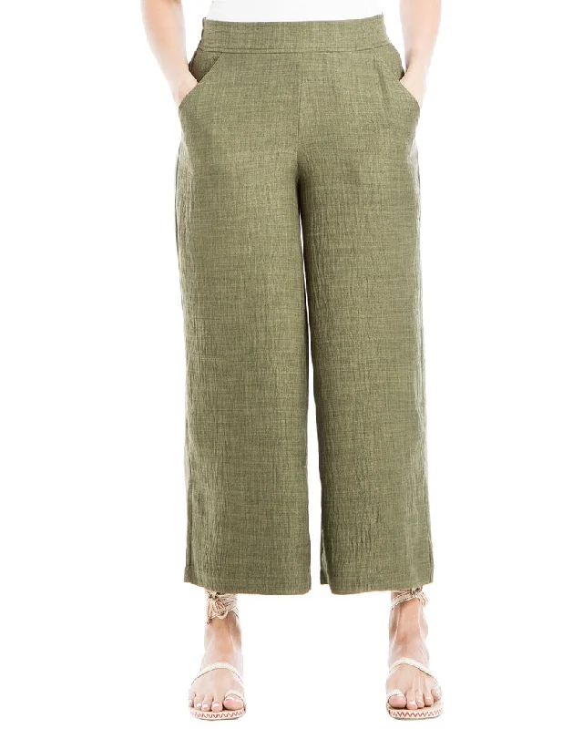 Women’s wool blend trousers for winter warmth -Max Studio Wide Leg Pant