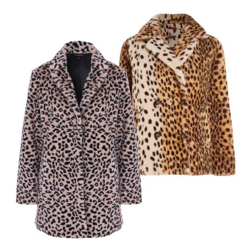 Women’s wool coats for stylish warmth -25x CHEETAH PRINT FUR COATS