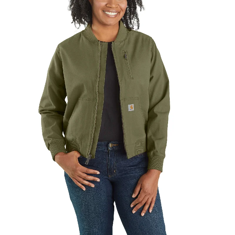 Women’s kimono-style coats for relaxed vibe -Rugged Flex® Relaxed Fit Canvas Jacket