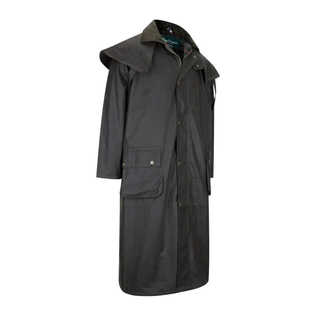 Women’s anorak jackets for wet weather -Stockman Full Length Wax Coat