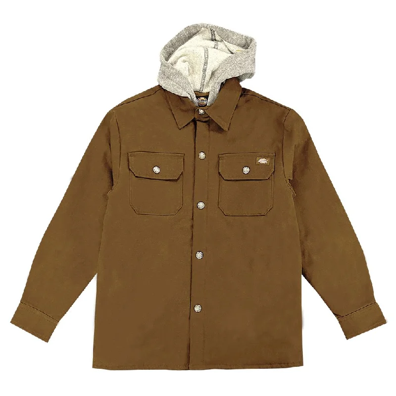 Women’s wool coats for layering in cold weather -Boy's Dickies Duck Shirt Jacket