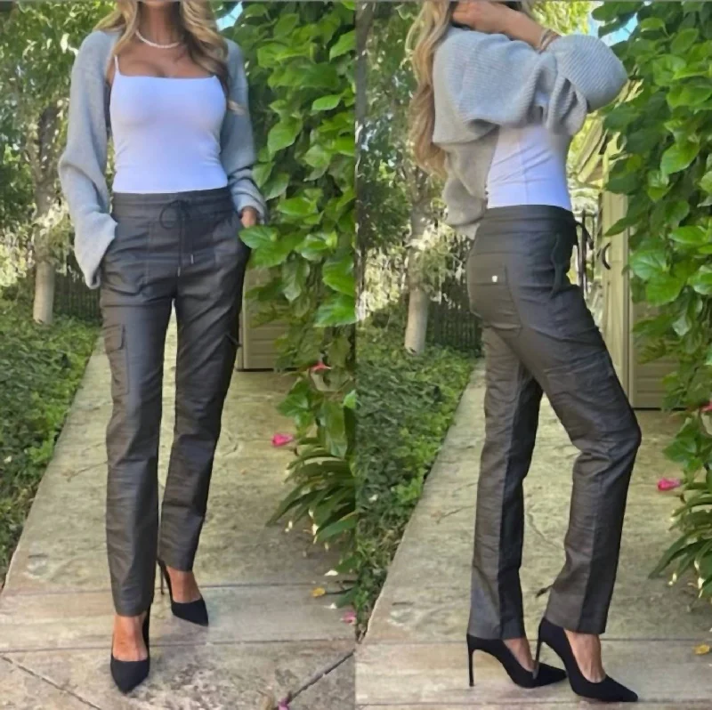 Women’s skinny-fit chinos for smart-casual look -Ali Pant In Gray Vegan