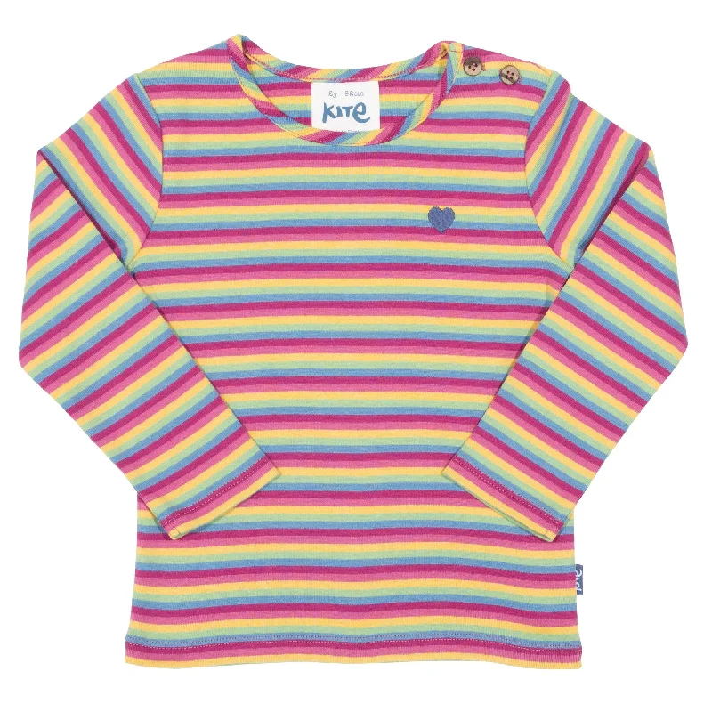 Women’s smock blouse tops for loose fit -Rainbow heart t-shirt