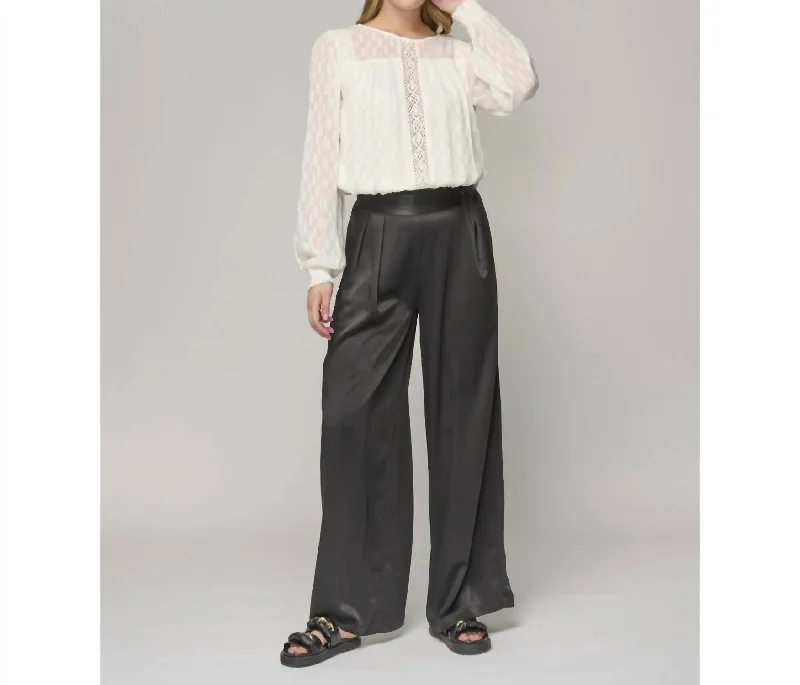 Women’s straight-leg khakis for classic style -Oana Trousers In Black