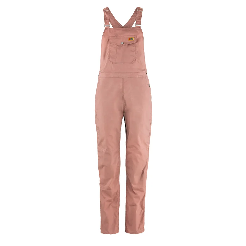 Women’s straight-leg pants for timeless fashion -Fjallraven Womens Vardag Dungaree Trousers Dusty Rose