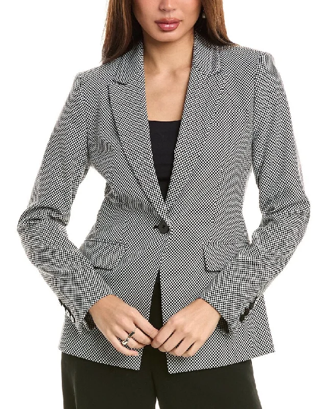 Women’s button-up jackets for easy styling -Elie Tahari Check Blazer