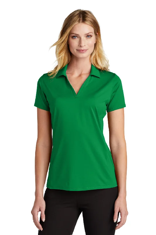 Women’s sleeveless blouses for casual summer wear -Port Authority Womens Staff Performance Moisture Wicking Short Sleeve Polo Shirt - Spring Green