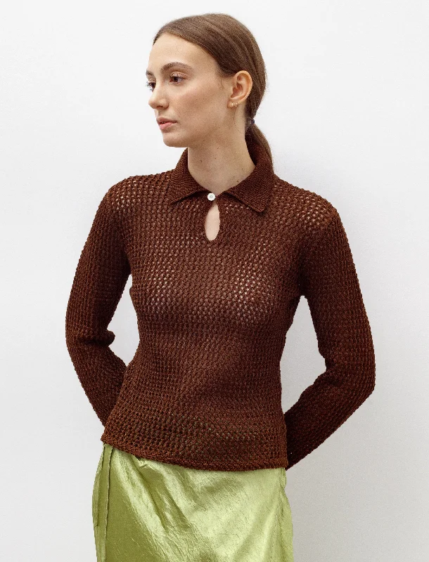 Women’s mock neck tops for cozy elegance -Willows Pullover Brown