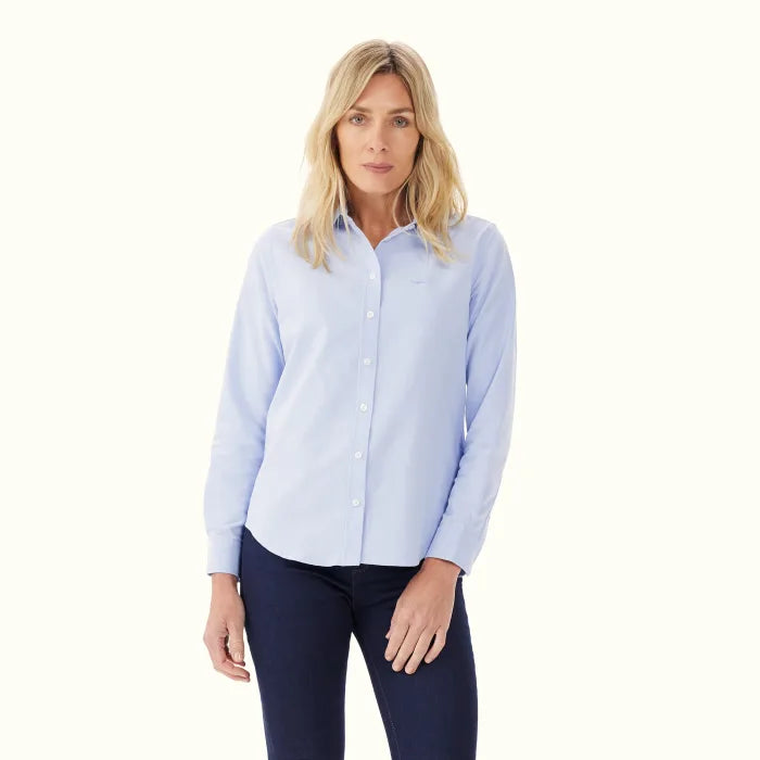 Women’s cotton tops for breathable wear -Olney Shirt - Light Blue