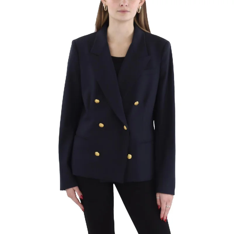 Women’s tailored blazers for office wear -Womens Wool Suit Separate Double-Breasted Blazer