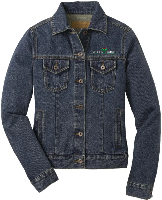 Women’s denim jacket coats for laid-back fashion -Port Authority Ladies Denim Jacket