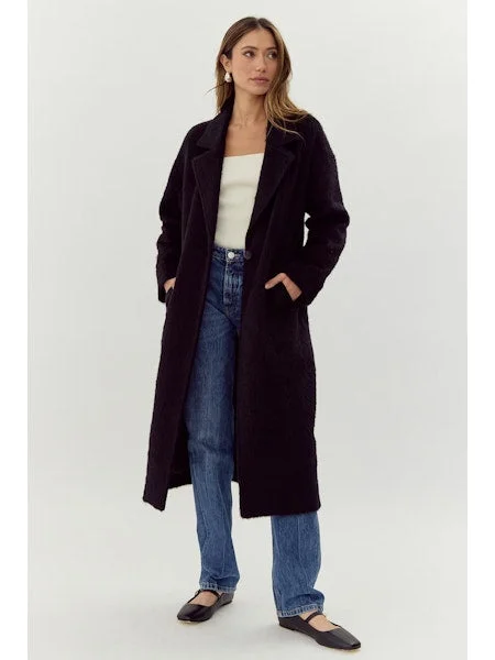 Women’s zip-up jackets for casual wear -Bryce Brushed Oversized Coat