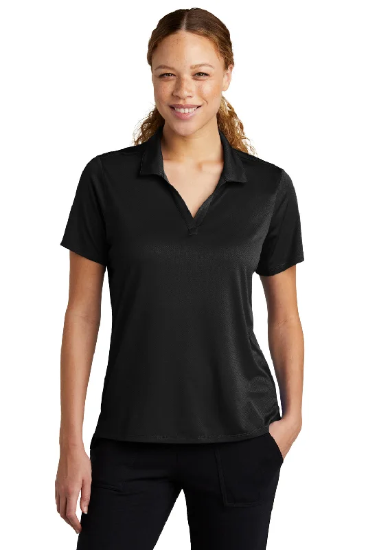 Women’s corduroy tops for fall and winter fashion -Sport-Tek Womens Sideline Moisture Wicking Short Sleeve Polo Shirt - Black