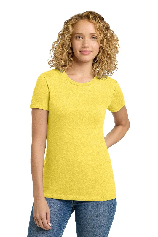 Women’s blouse tops for office wear -Next Level Womens CVC Jersey Short Sleeve Crewneck T-Shirt - Banana Cream Yellow