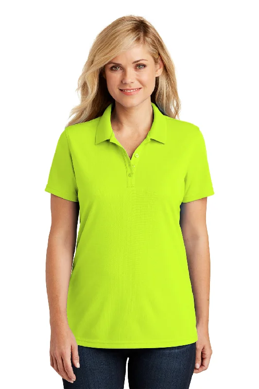 Women’s fitted blouse tops for professional outfit -Port Authority Womens Dry Zone Moisture Wicking Short Sleeve Polo Shirt - Safety Yellow