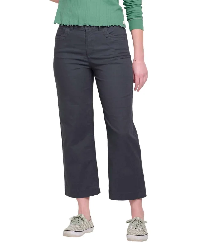 Women’s cargo joggers for street style -Earthworks Wide Leg Pants In Soot