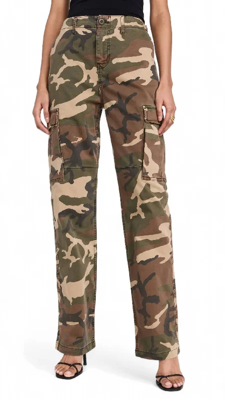 Women’s tailored pants for polished look -Uniform Cargo Pant In Fatiguregreencamo001