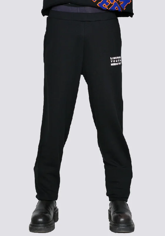 Women’s button-front pants for casual days -LIBERAL YOUTH MINISTRY LYM03P008 UNISEX SWEATPANTS BLACK