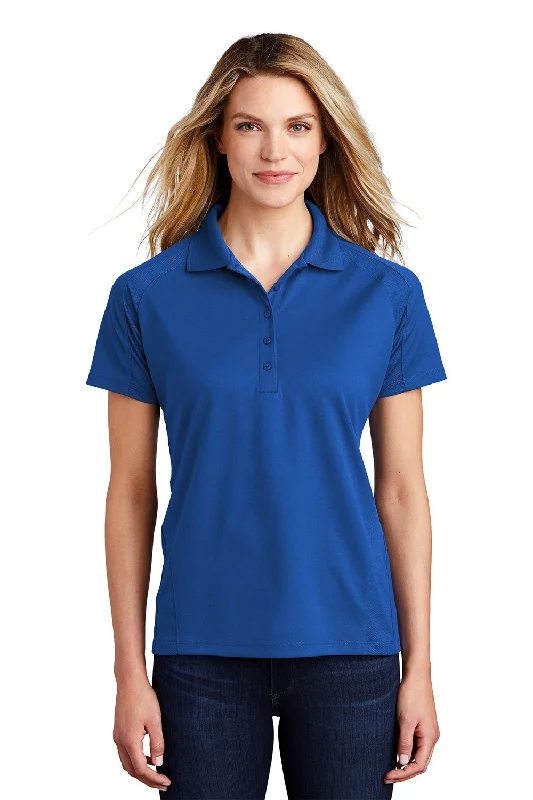 Women’s asymmetrical blouse tops for edgy design -Sport-Tek Womens Dri-Mesh Moisture Wicking Short Sleeve Polo Shirt - Royal Blue