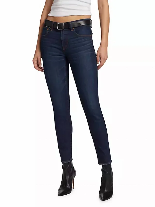 Women’s slouchy pants for casual comfort -Shandon Skinny Jeans In Dark Blue