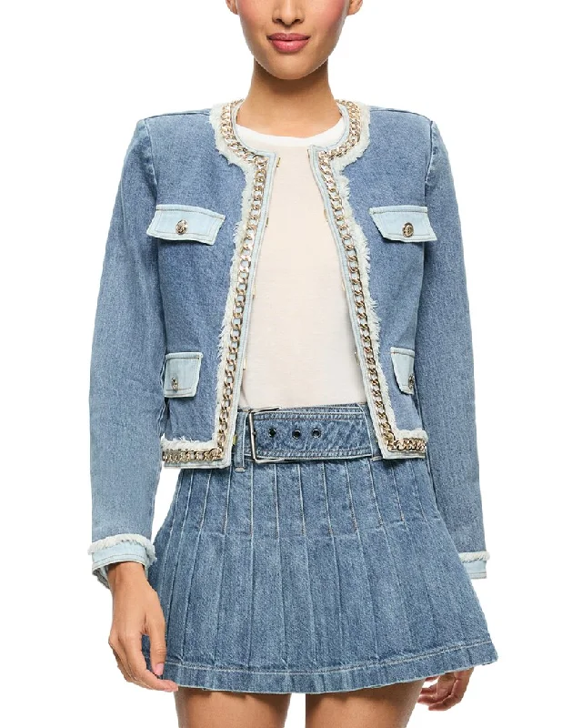 Women’s tailored jackets for polished look -alice + olivia Landon Cropped Jacket