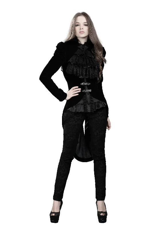 Women’s sporty jackets for active lifestyle -Gothic masquerade ball gowns cocktail jacket JW048