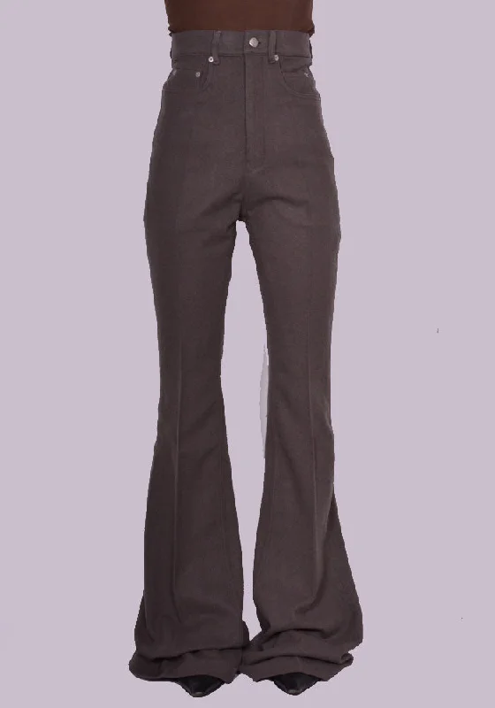 Women’s cuffed pants for trendy touch -RICK OWENS WOMEN RO02C1329 WN BOLAN BOOTCUT PANTS DUST