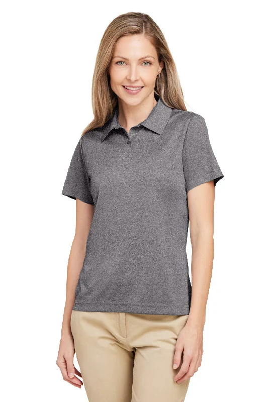 Women’s button-up blouse tops for chic office look -Team 365 Womens Zone Sonic Moisture Wicking Short Sleeve Polo Shirt - Heather Dark Grey