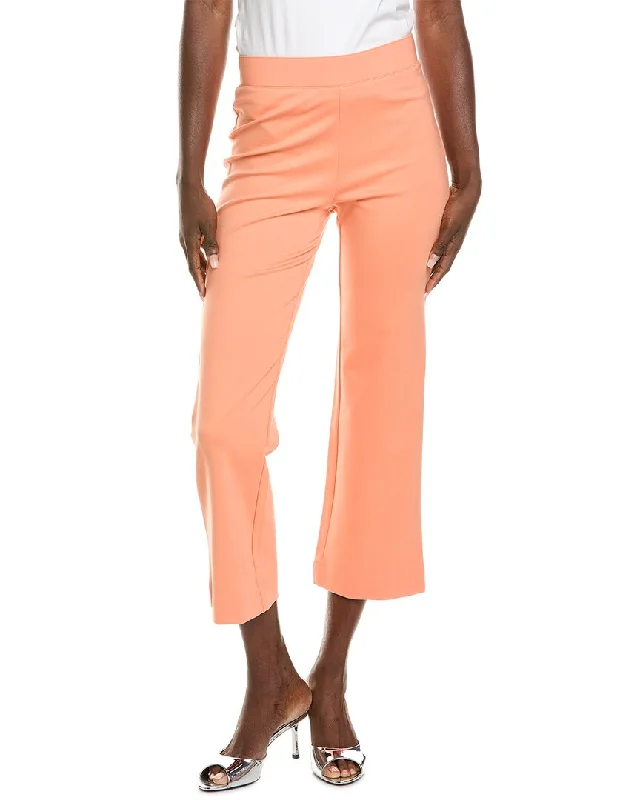 Women’s high-rise pants for flattering fit -Isaac Mizrahi Cropped Kick Flare Pant