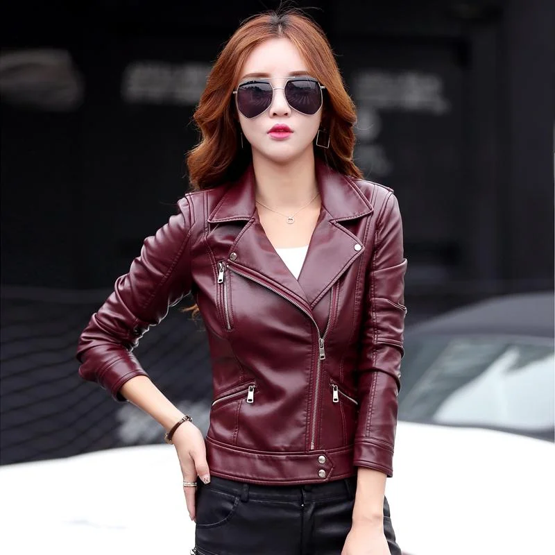 Women’s quilted coat for stylish warmth -Women's Real Leather Jacket  Spring