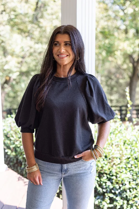 Women’s fitted blouse tops for professional outfit -The Everyday Black Top