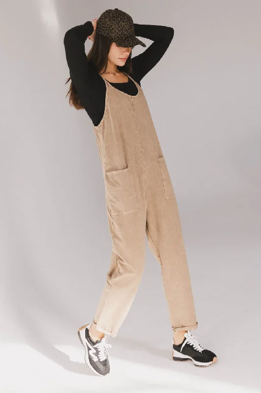 Women’s a-line dresses for classic silhouette -Bram Overalls in Taupe