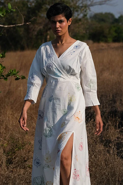 Women’s sundresses for summer days -Okhai 'Cecelia' Hand Embroidered and Mirrorwork Dress