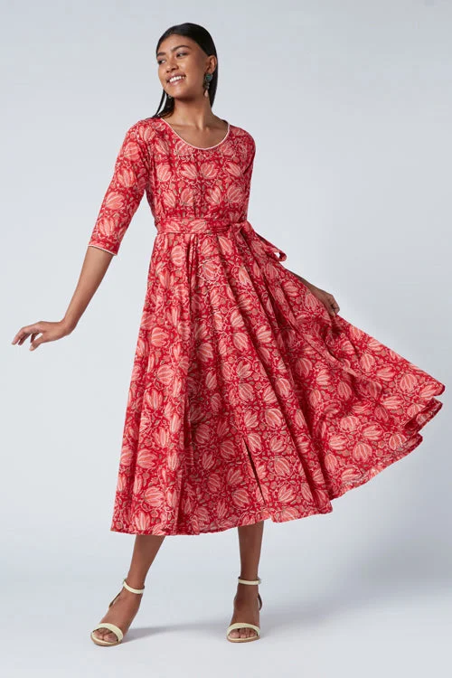 Women’s cocktail dresses for evening parties -Okhai 'Aphrodite' Cotton Block Print Dress