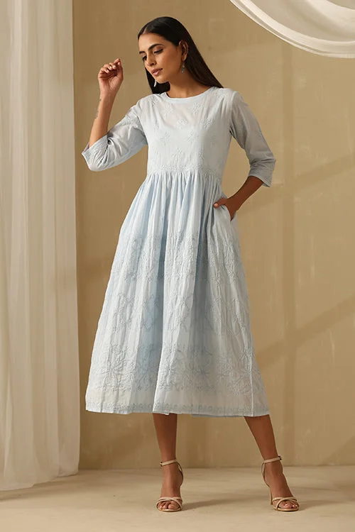 Women’s shirt dresses for relaxed fashion -Okhai "Daastaan" Chikankari Pure Cotton Dress